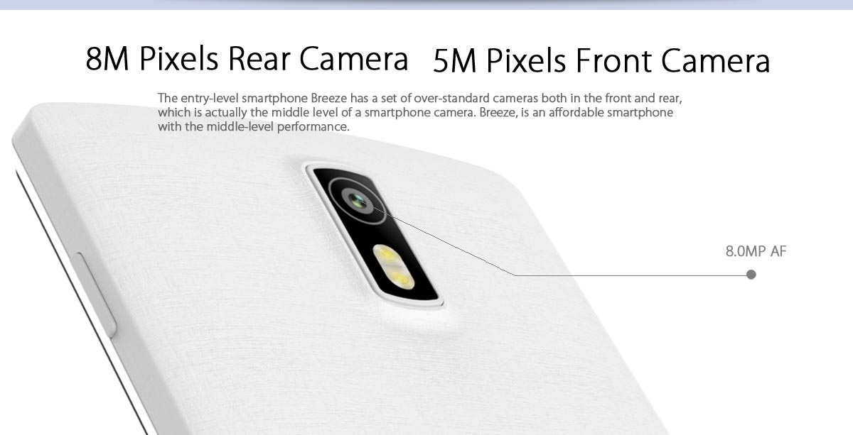 blackview breeze with 8.0MP Основная камера and 5.0MP fornt Камера